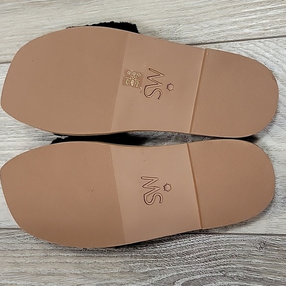 Stuart Weitzman Size 5 1/2 Black Shearling Cammy Slide Sandal NEW - Picture 4 of 5